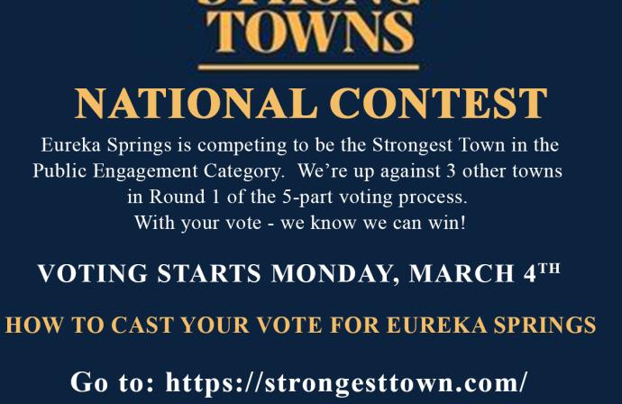 Vote for Eureka Springs as the Strongest Town!