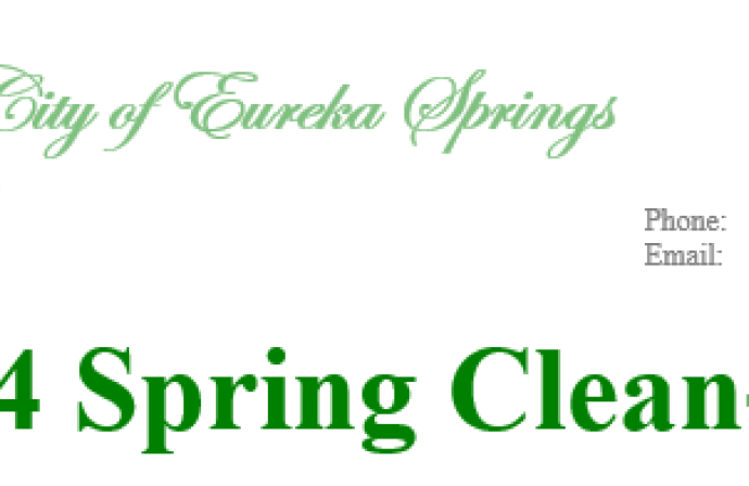2024 Spring Clean Up City of Eureka Springs Pubic Works Department